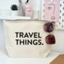 Travel Things Holiday Cosmetic Bag Pouch, thumbnail 1 of 5