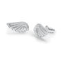 Angel Wing Silver Studs Earrings Gift, thumbnail 2 of 2