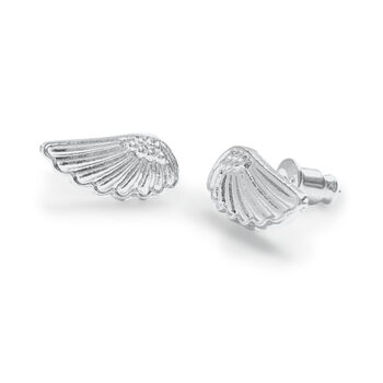 Angel Wing Silver Studs Earrings Gift, 2 of 2