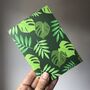 Monstera On Green A6 Lined Notebook, thumbnail 2 of 5