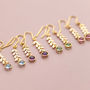 Gold Or Silver Plated Leaf Chain Birthstone Earrings, thumbnail 8 of 12