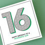 Happy 16th Birthday To A Wonderful Son Card, thumbnail 2 of 3