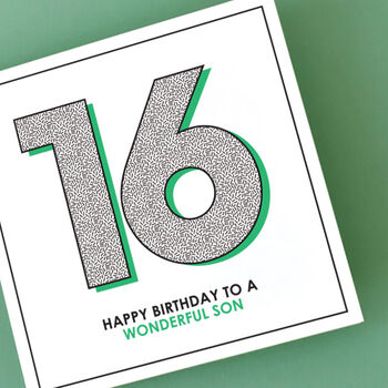 Happy 16th Birthday To A Wonderful Son Card, 2 of 3