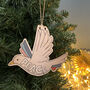 Peace Christmas Card With Removable Wooden Decoration, thumbnail 3 of 3