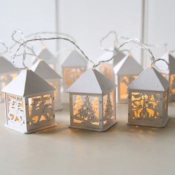 christmas scenes light garland by red lilly | notonthehighstreet.com