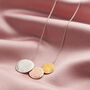 Personalised Tricolore Triple Hammered Disc Necklace, thumbnail 1 of 9