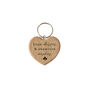 Oak Heart Keyring 'Irish Kisses And Shamrock Wishes' | Keys | Key Accessory, thumbnail 2 of 2