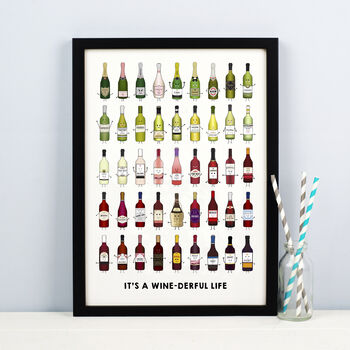 'It's A Winederful Life' Wine Montage Print, 2 of 5