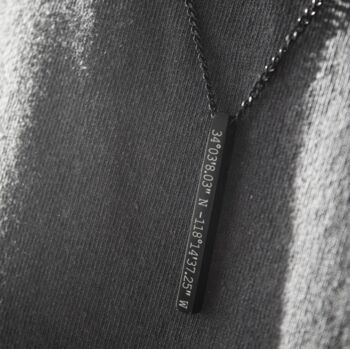 Black Personalised Bar Necklace, 2 of 8