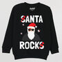 Santa Rocks Boys' Christmas Jumper, thumbnail 5 of 6