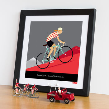 Personalised Cycling Print, Queen Of The Mountains, 5 of 8