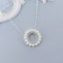 Circle Of Life Pearl Sterling Silver Charm Necklace, thumbnail 1 of 2