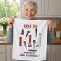 Personalised Eight Tee Tea Towel 80th Birthday Gift For Golfers, thumbnail 7 of 9