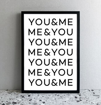 You And Me Anniversary Print, 2 of 9