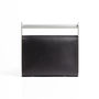 Black Contemporary Leather Clutch With Handle, thumbnail 8 of 9