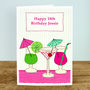 'Cocktails' Personalised Birthday Card, thumbnail 2 of 4