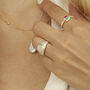 Adjustable Multi Pastel Color Sterling Silver Gold Ring, thumbnail 1 of 12