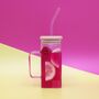 Coloured Glass Mug And Straw With Optional Engraving, thumbnail 1 of 7