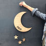 Personalised Moon And Star Hanging Decoration, thumbnail 1 of 1