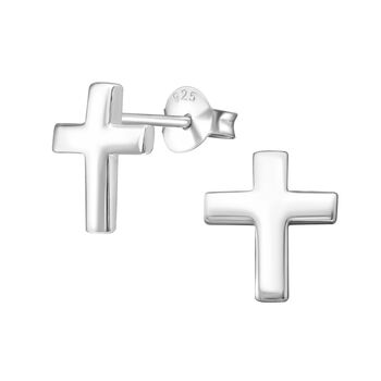 Sterling Silver Cross Earrings In A Gift Tin, 2 of 10