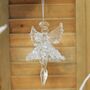 Glass Hanging Dancing Angel Christmas Tree Decoration, thumbnail 3 of 4