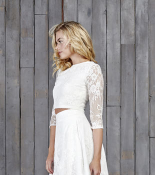 Le Fay Lace Bridal Top, 2 of 4