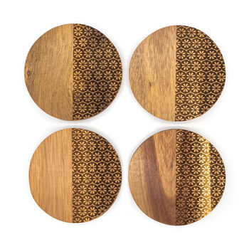 Lián Rectangle Wood Placemats With Wood Coasters, 5 of 6