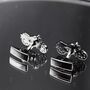 Motorcycle Cufflinks Gift For Men Black Stainless Steel Motor Gift, thumbnail 2 of 5