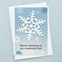 'Christmas Snowflakes' Personalised Christmas Card, thumbnail 1 of 4