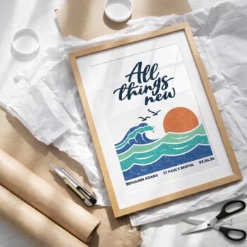 Personalised Adult Baptism Print All Things New, 2 of 10