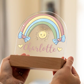 Personalised Rainbow Sunshine Night Light For Children, 2 of 7