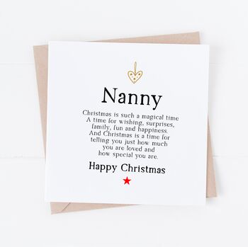 Nana Or Nan Christmas Card, 3 of 4