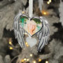 Memorial Photo Angel Wings Frost And Mirror Acrylic Christmas Decoration, thumbnail 1 of 5