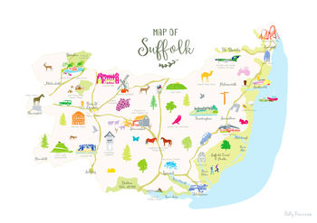 Map Of Suffolk, 6 of 8