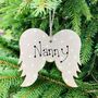 Personalised Remembrance Angel Wings Xmas Decoration, thumbnail 1 of 2