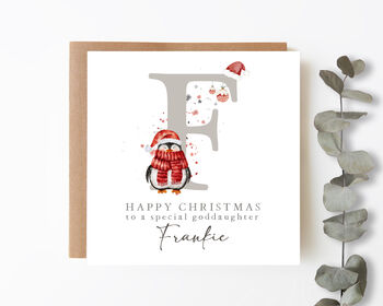 Personalised Penguin Splatter Christmas Card, 3 of 3