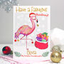 Personalised Flamingo Relation Christmas Card, thumbnail 2 of 5
