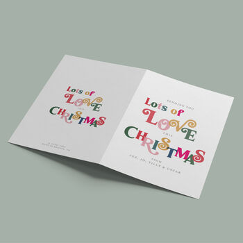 Personalised 'Sending Love' Christmas Card Pack, 3 of 4