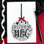 Personalised Girlfriend Christmas Bauble Card, thumbnail 2 of 5