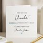 Personalised Uncle Birthday Card With Name, thumbnail 1 of 7