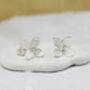 Sterling Silver Flower Stud Earrings, thumbnail 1 of 5