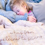 Personalised Embroidered Mummy And Me Linen Blanket, thumbnail 1 of 4