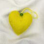 Fair Trade Beaded Felt Heart Christmas New Baby Decor, thumbnail 5 of 12