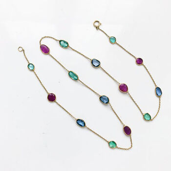 Ruby Emerald And Sapphire Necklace, 3 of 5