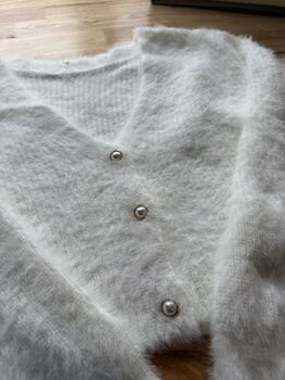 Custom Embroidered Mrs Design Wedding Cardigan, 4 of 4