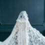 Boho Lace Bridal Cloak With Hood | Emerald Green Wedding Cape, thumbnail 11 of 12