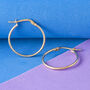 Thread Hoops In Gold Plate, Silver And Rose Gold Plate, thumbnail 5 of 8