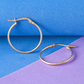 Thread Hoops In Gold Plate, Silver And Rose Gold Plate, 5 of 8