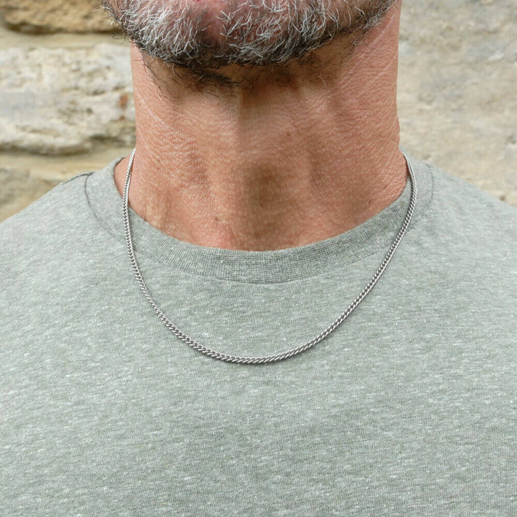 Men's Extra Fine Strong Titanium Necklace, 1 of 4