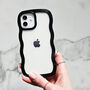 Curved Clear And Black Phone Case, thumbnail 1 of 8
